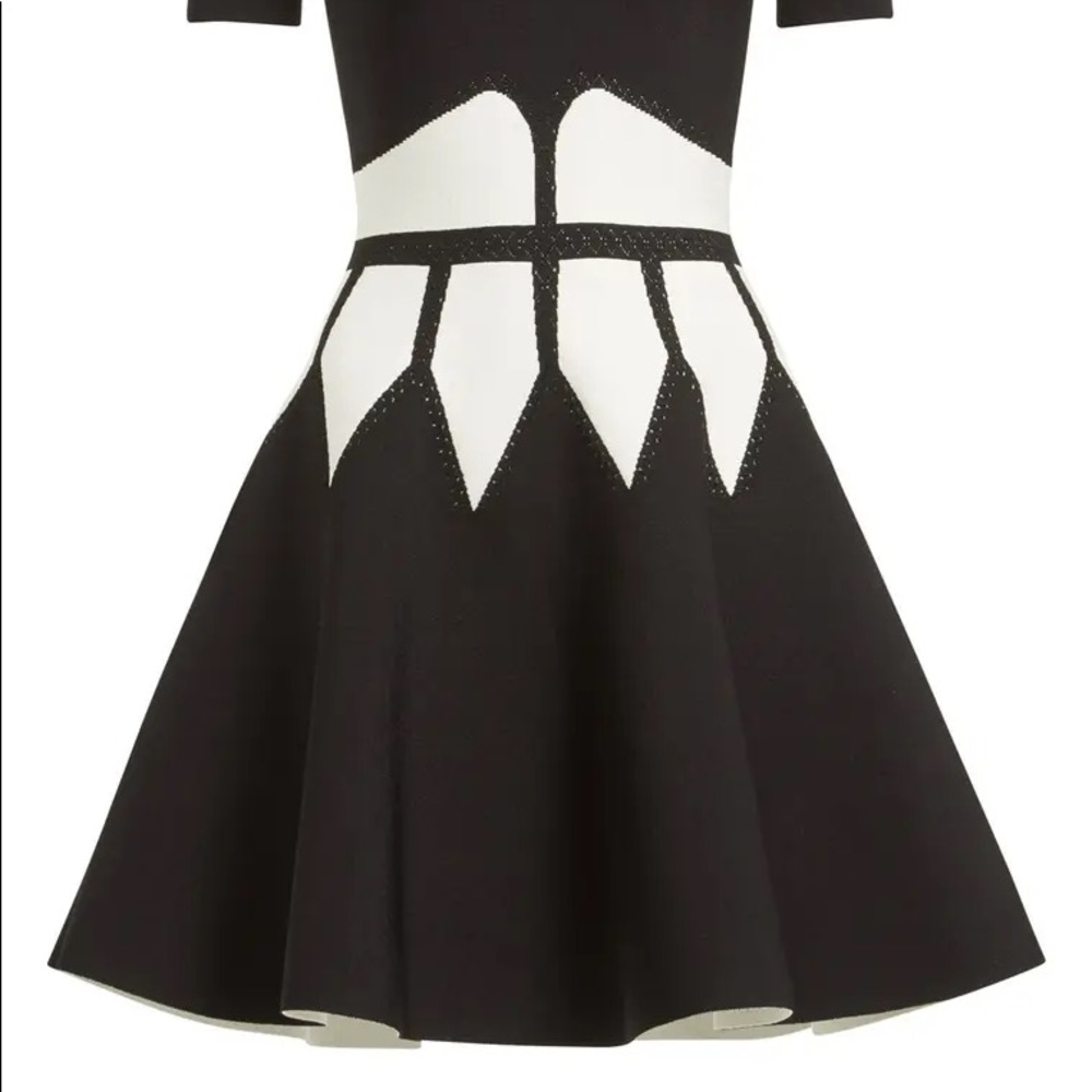 ALEXANDER MACQUEEN ntarsia Knit Fit & Flare Dress - Picture 6 of 11